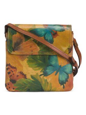 PATRICIA NASH Leather Balluri Multi Pocket Flap Crossbody